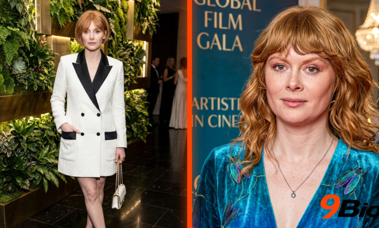 Emily Beecham at a film festival event in 2026 wearing an emerald green dress.