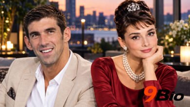 Audrey Hepburn and Michael Phelps