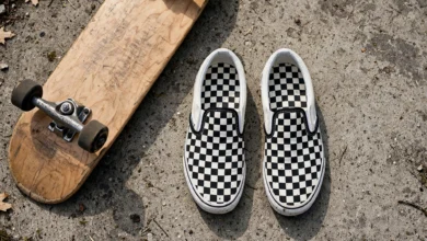vans checkerboard slip on shoes