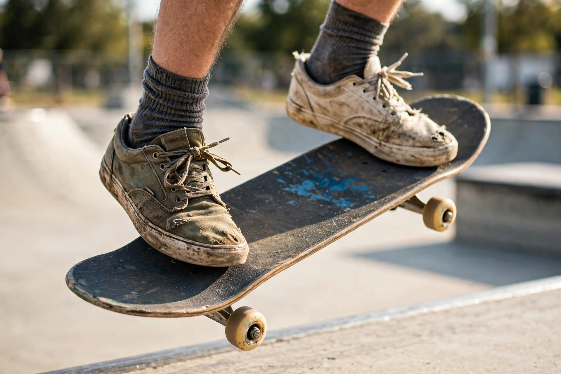 vans skate shoes worn during a skateboard trick